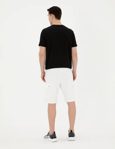 Ekru Regular Fit Örme Şort