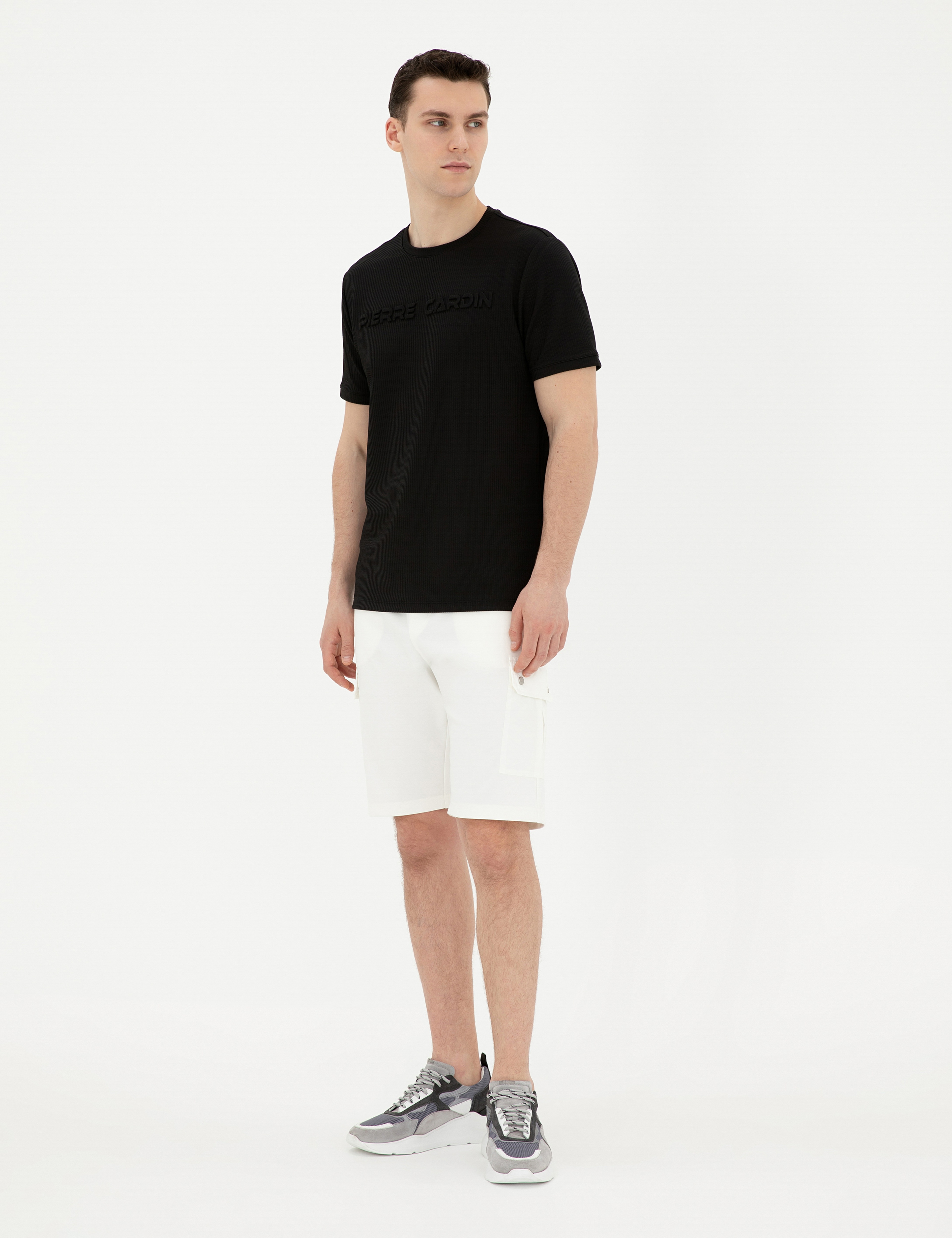 Ekru Regular Fit Örme Şort