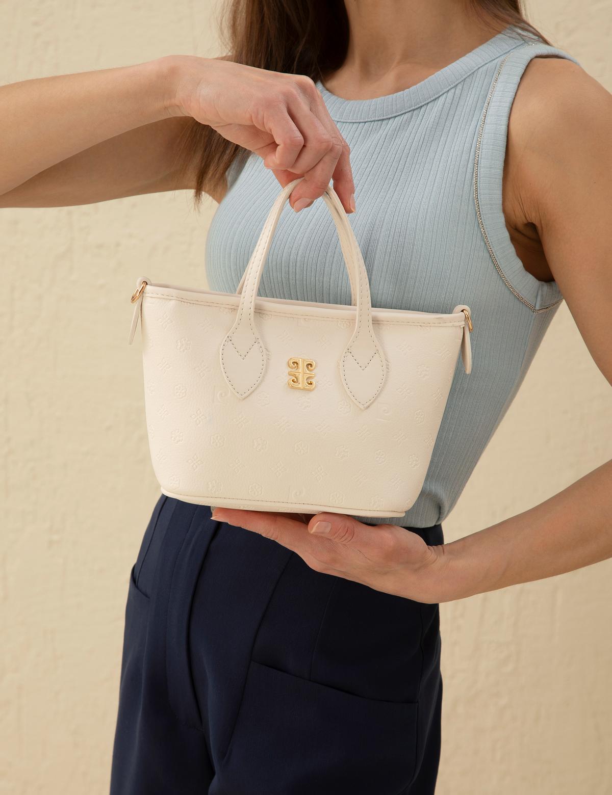 Ekru Çapraz Çanta - 50297670002