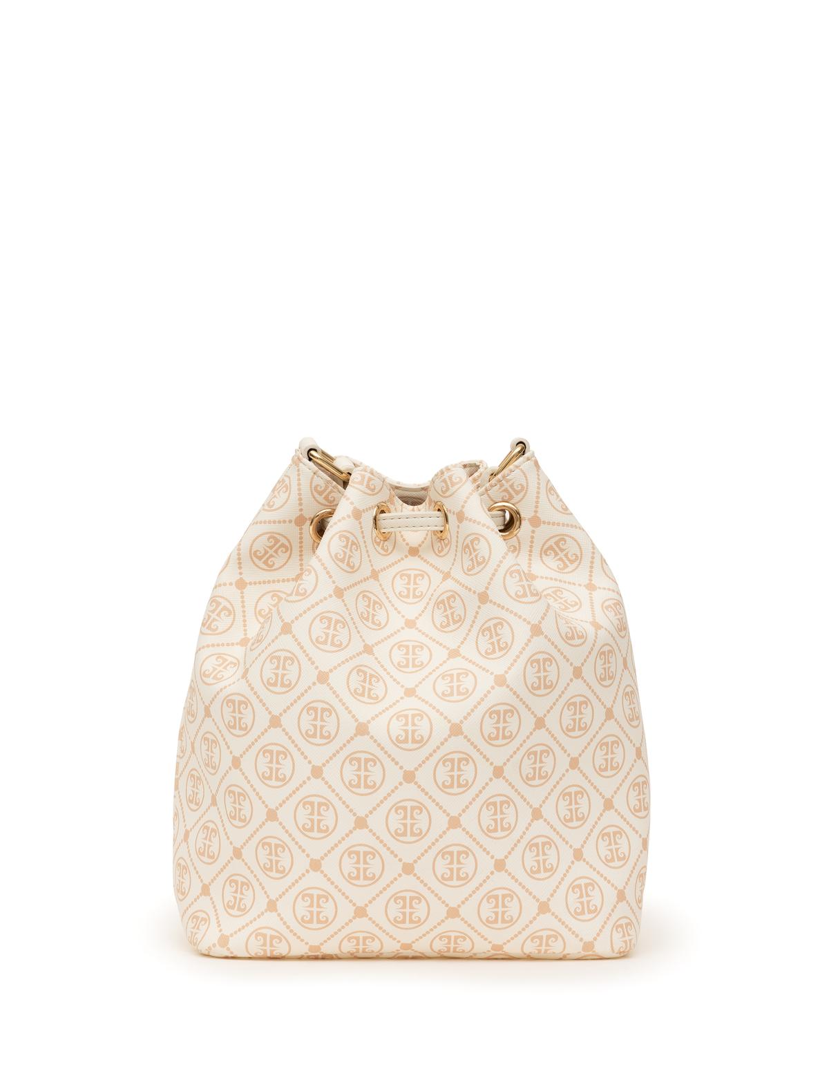 Ekru Büzgülü Çanta - 50297738005