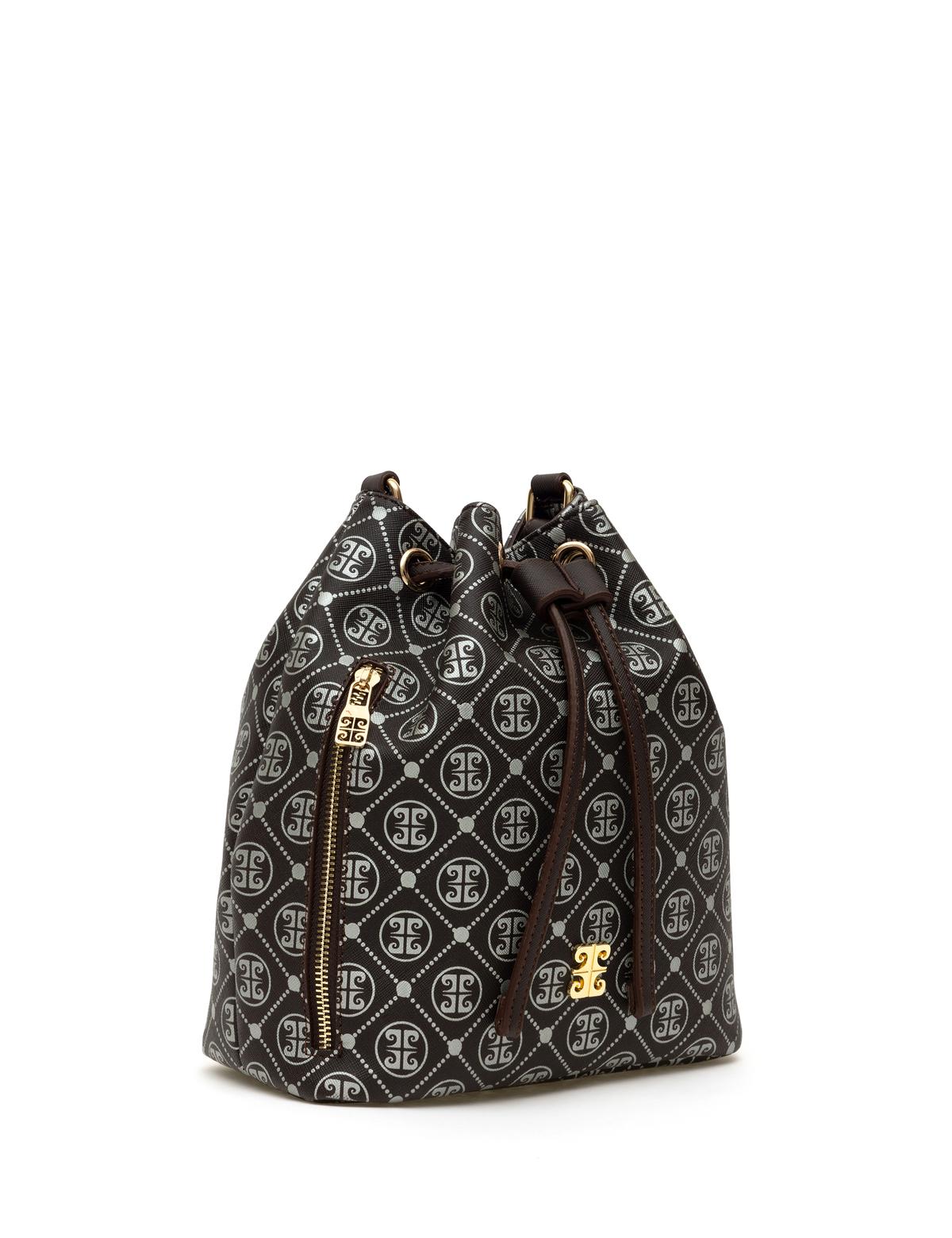 Kahverengi Büzgülü Çanta - 50297738009