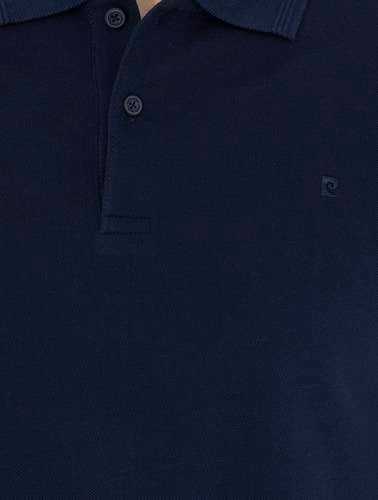 Lacivert Slim Fit %100 Pamuk Polo Yaka Basic Tişört