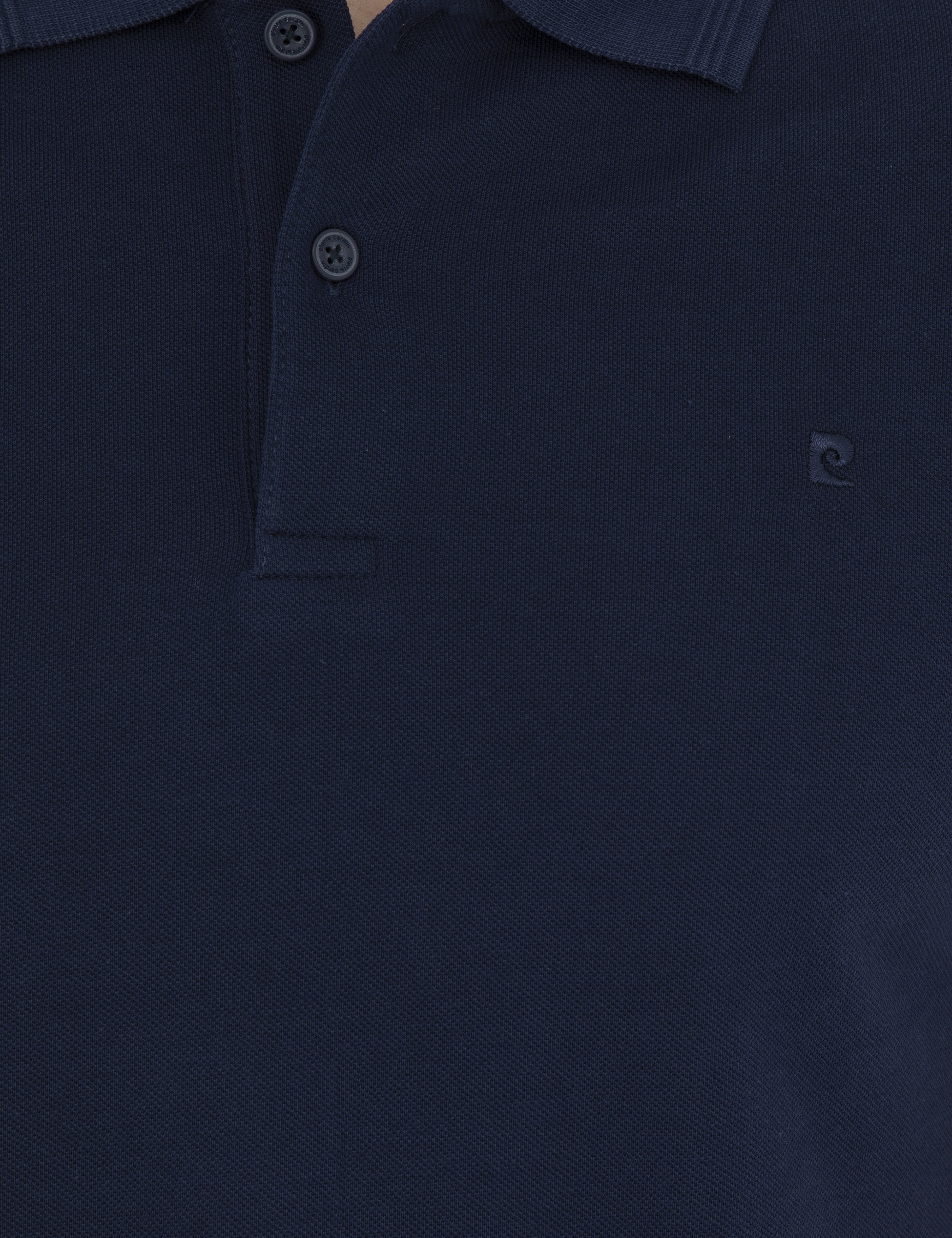 Lacivert Slim Fit %100 Pamuk Düğmeli Polo Yaka Basic Tişört