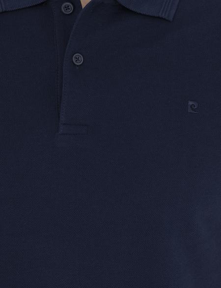 Lacivert Slim Fit %100 Pamuk Polo Yaka Basic Tişört - 50291625077