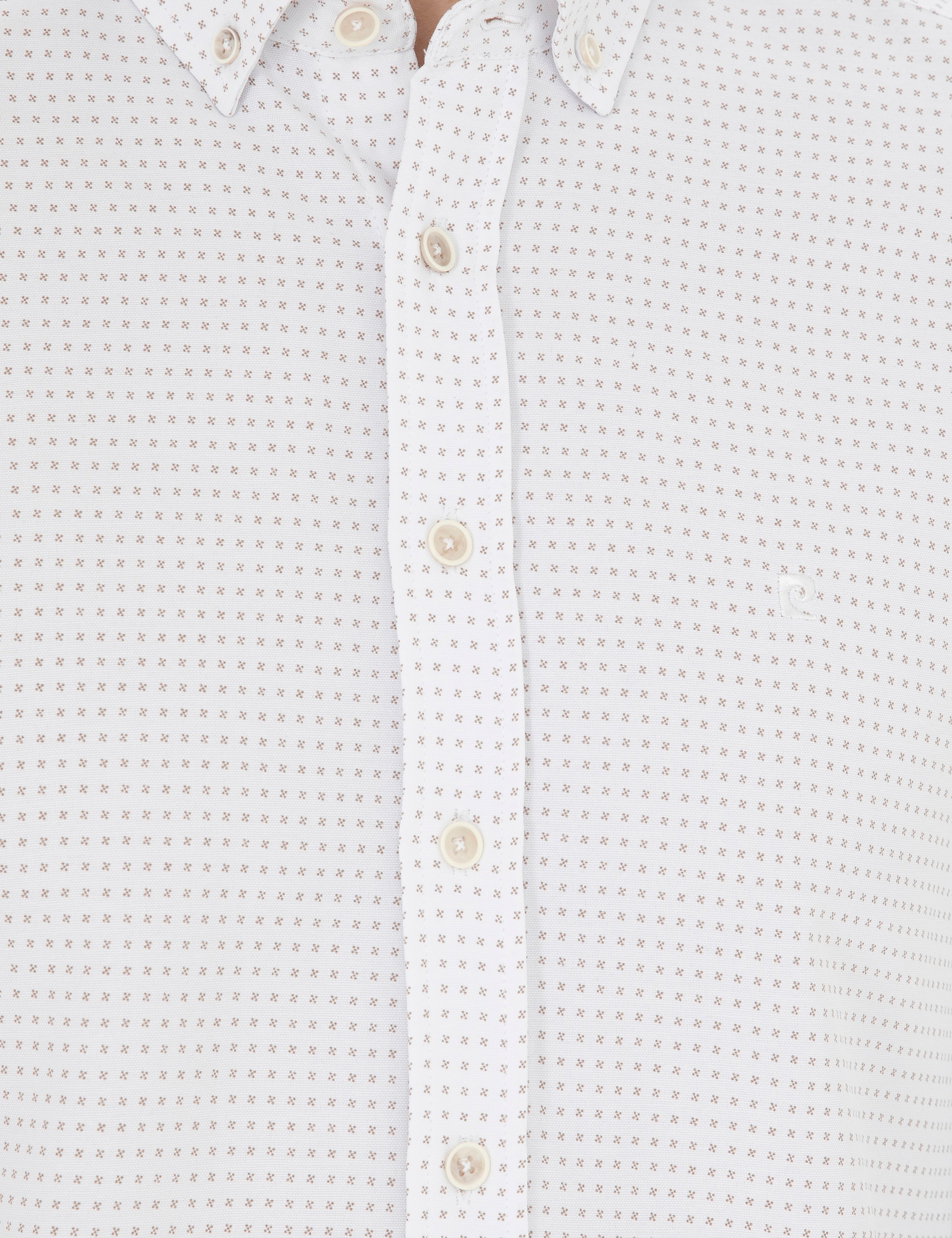Bej Slim Fit Uzun Kollu Gömlek
