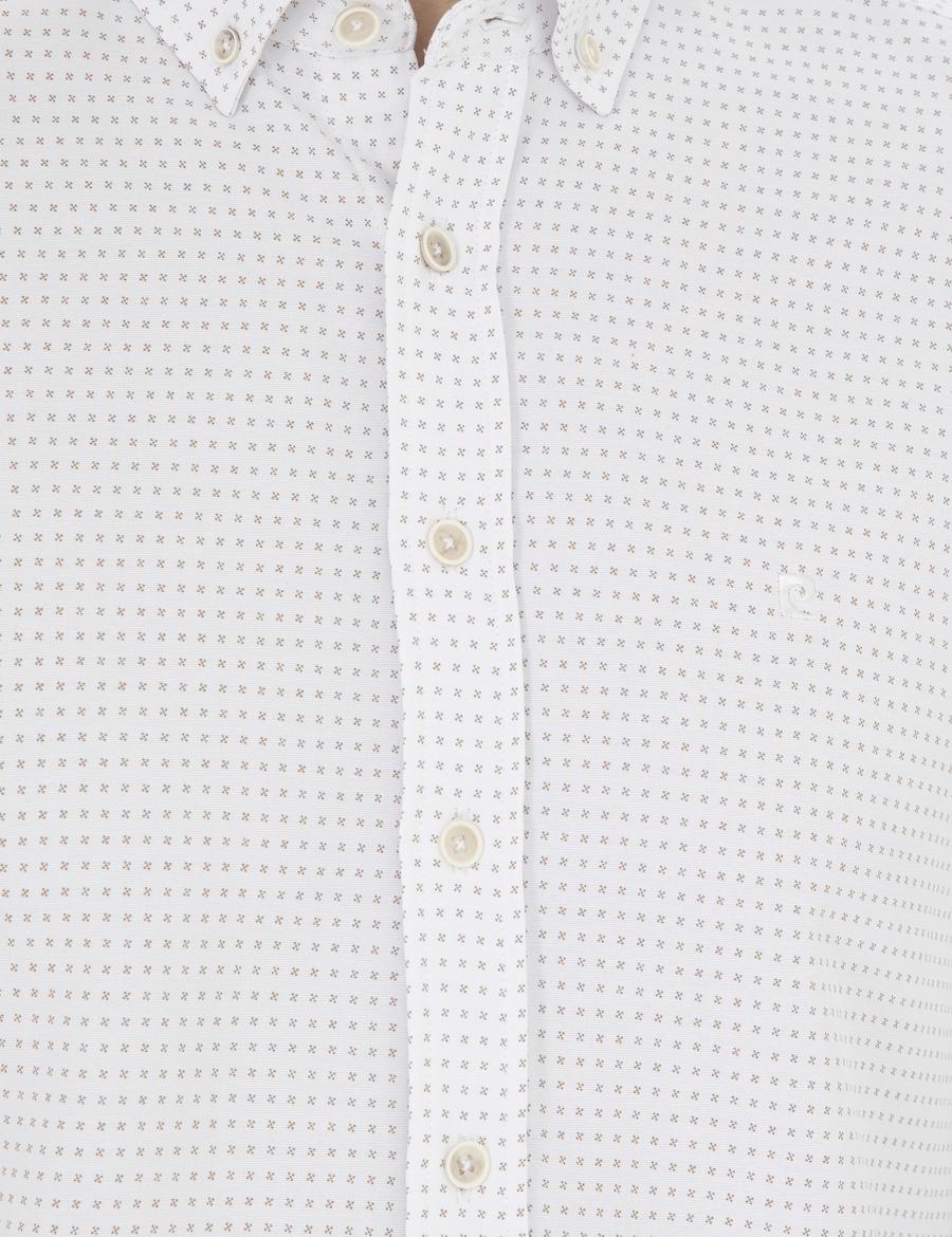 Bej Slim Fit Uzun Kollu Gömlek