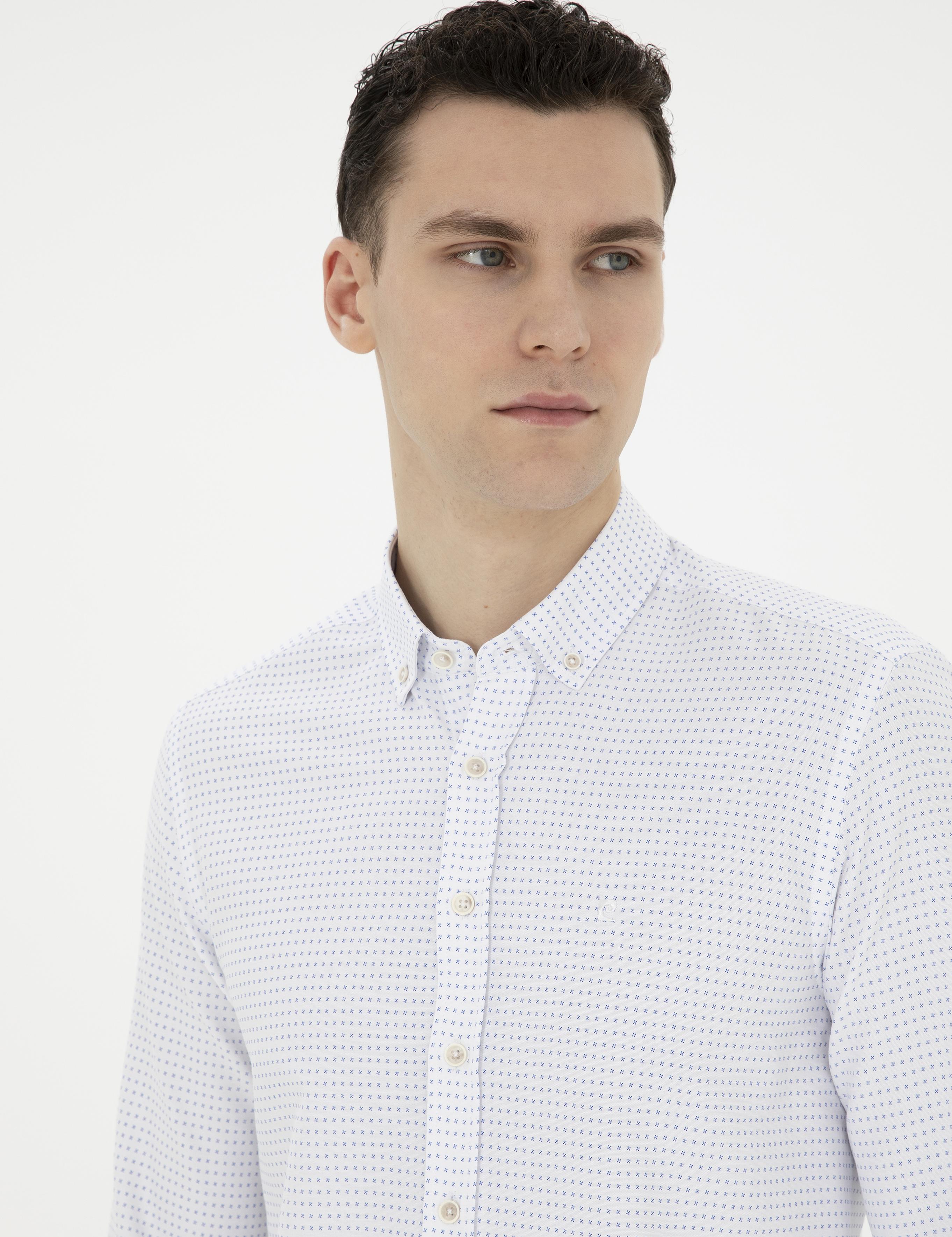 Saks Slim Fit Uzun Kollu Gömlek