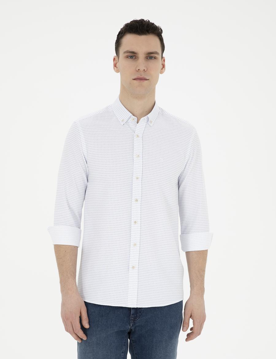 Saks Slim Fit Uzun Kollu Gömlek