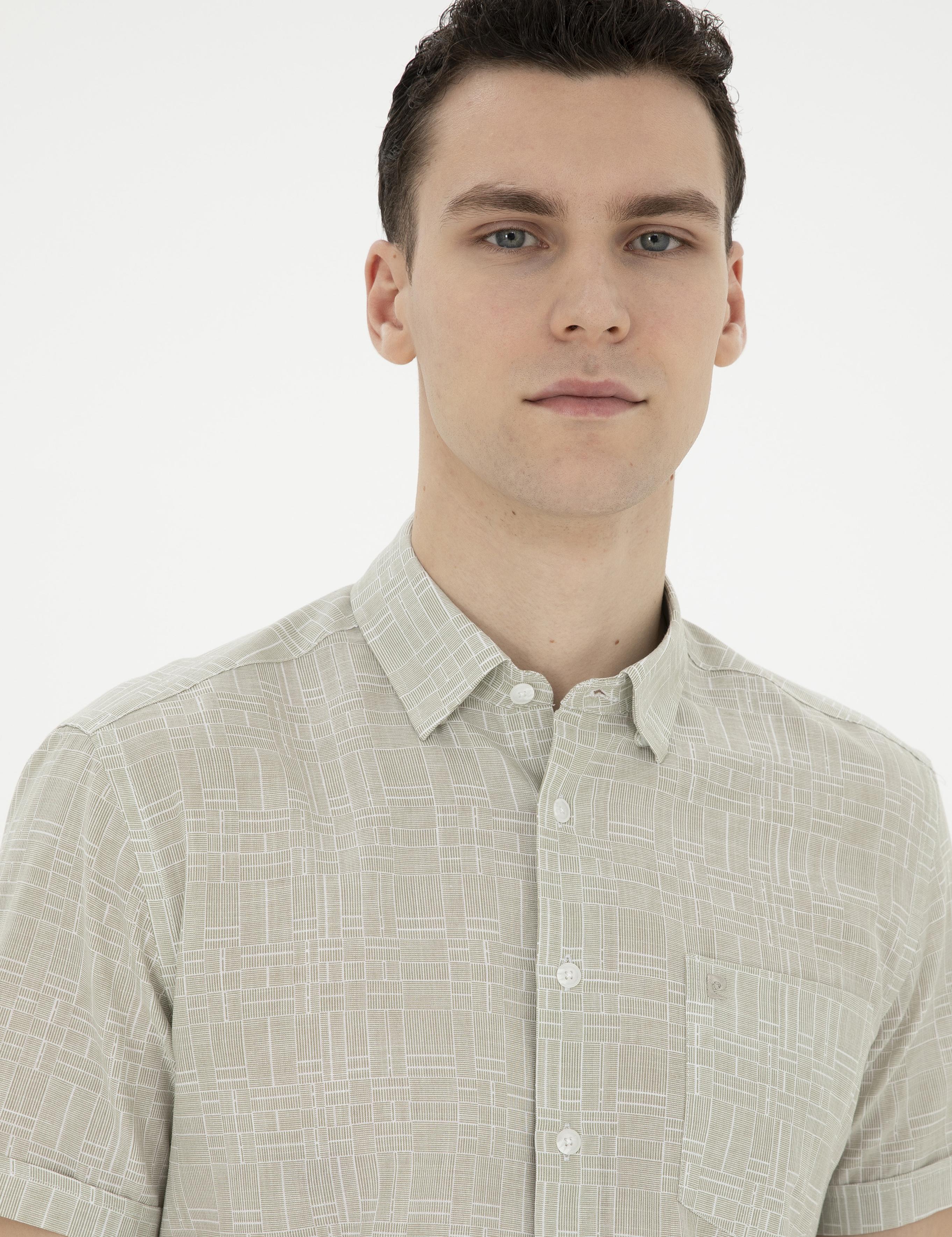 Haki Regular Fit Kısa Kollu Gömlek