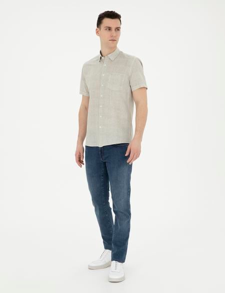 Haki Regular Fit Kısa Kollu Gömlek - 50289390008