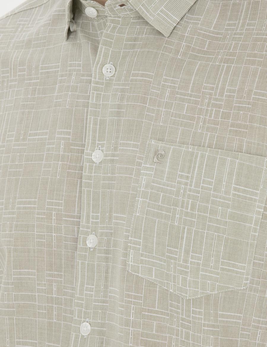 Haki Regular Fit Kısa Kollu Gömlek