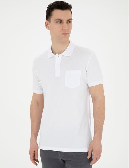 Beyaz Regular Fit Basic Tişört - 50280753009