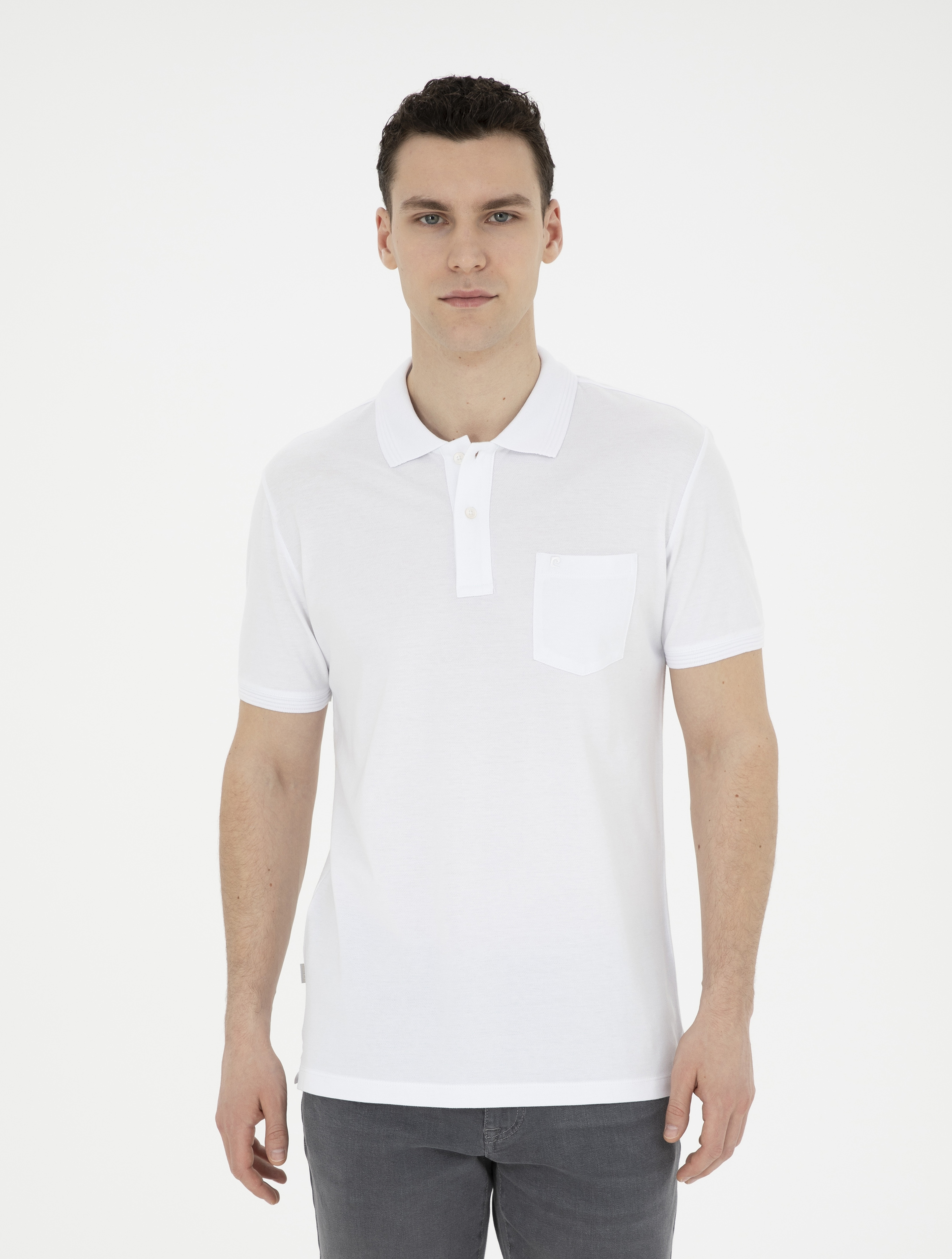 Beyaz Regular Fit Basic Tişört - Image 1