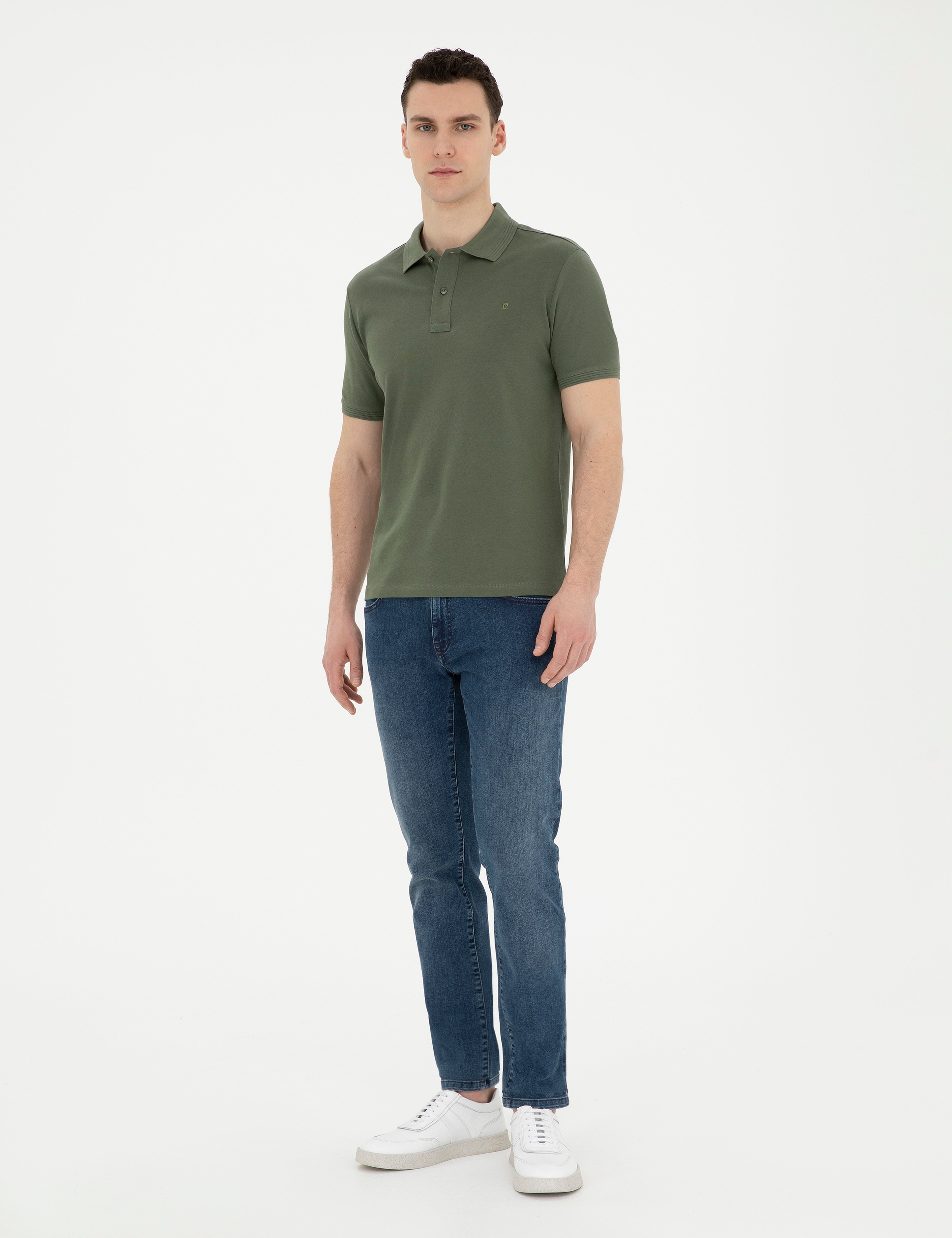 Haki Slim Fit Basic Tişört