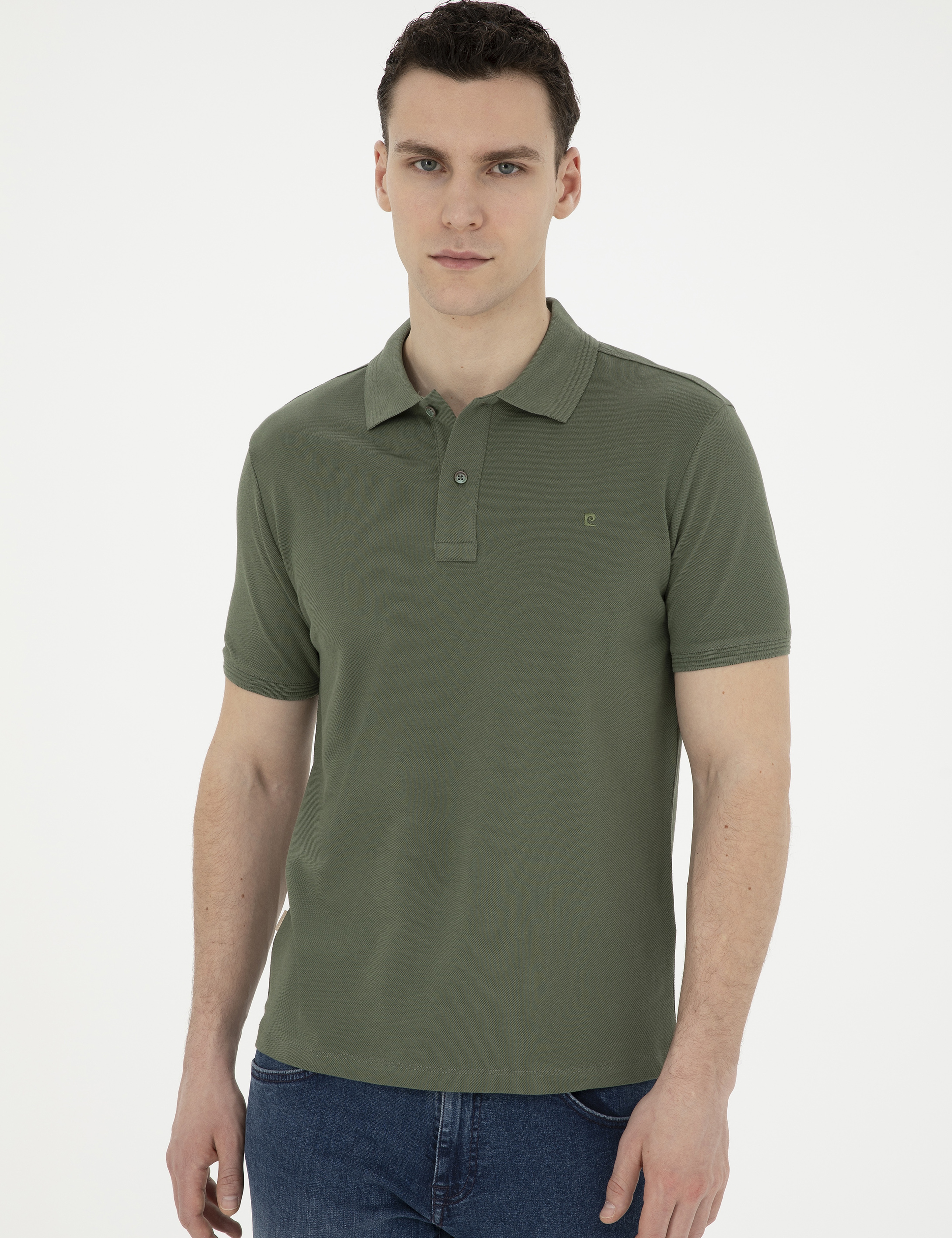 Haki Slim Fit Basic Tişört