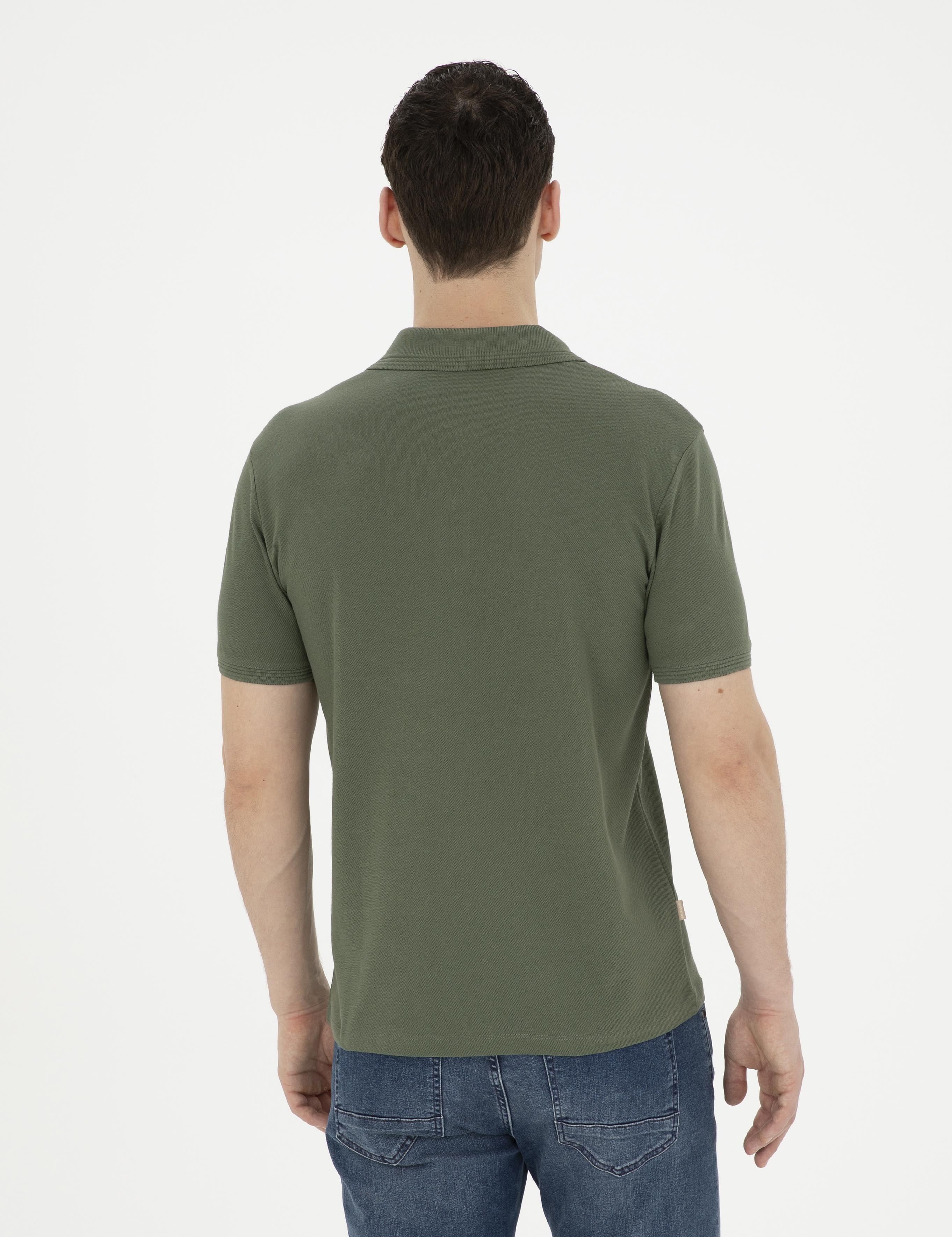 Haki Slim Fit Basic Tişört