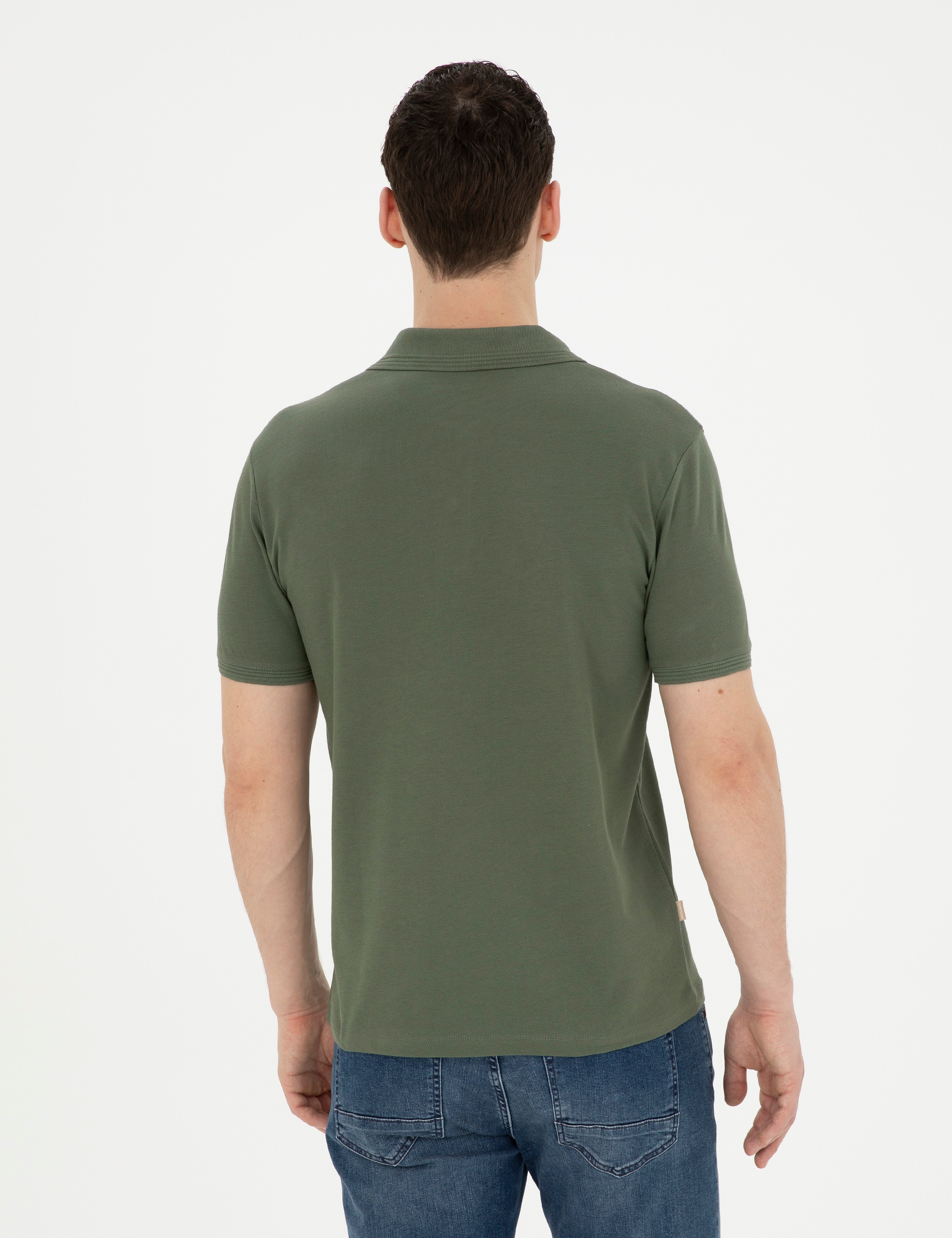Haki Slim Fit Basic Tişört