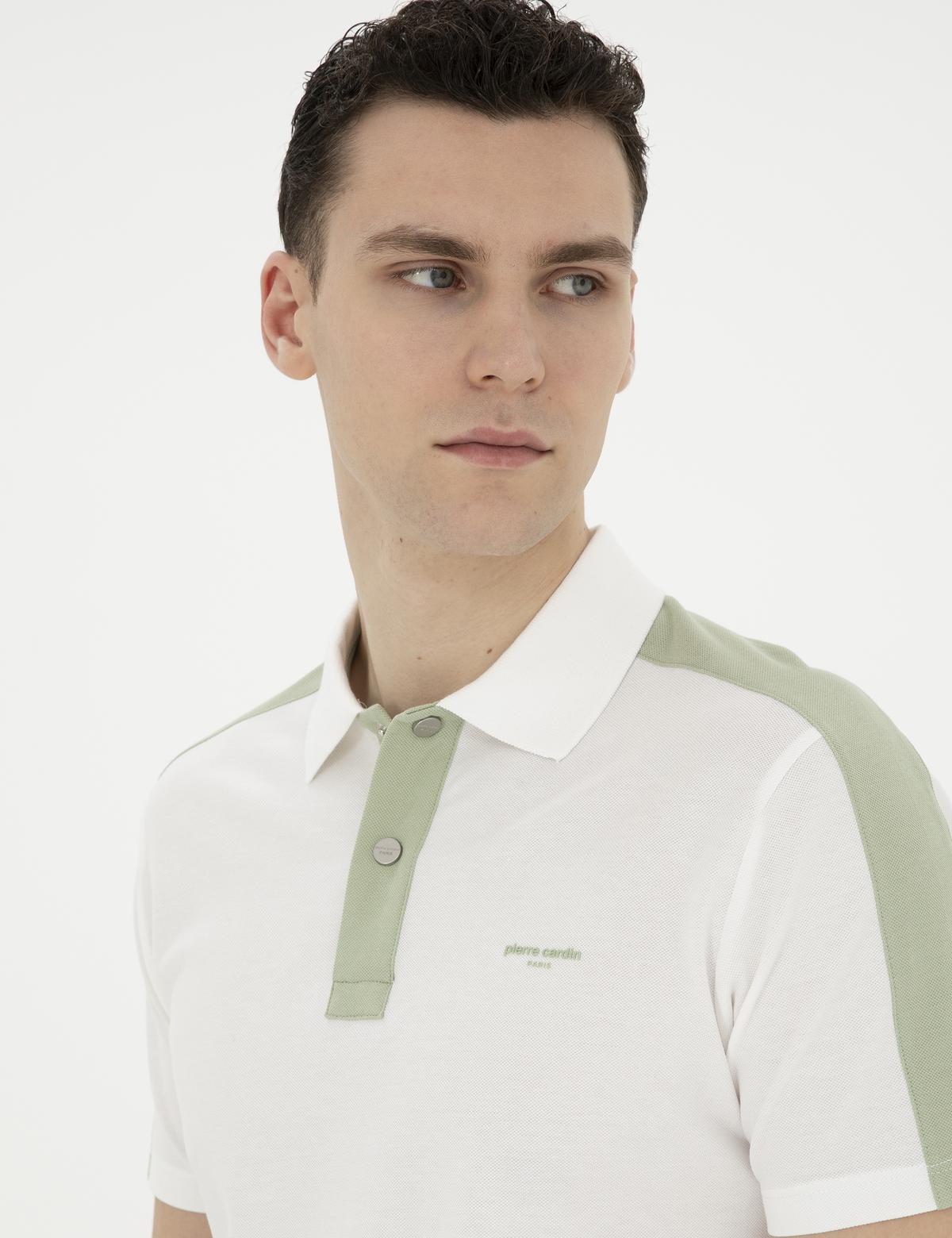 Ekru Slim Fit Tişört - 50282048007