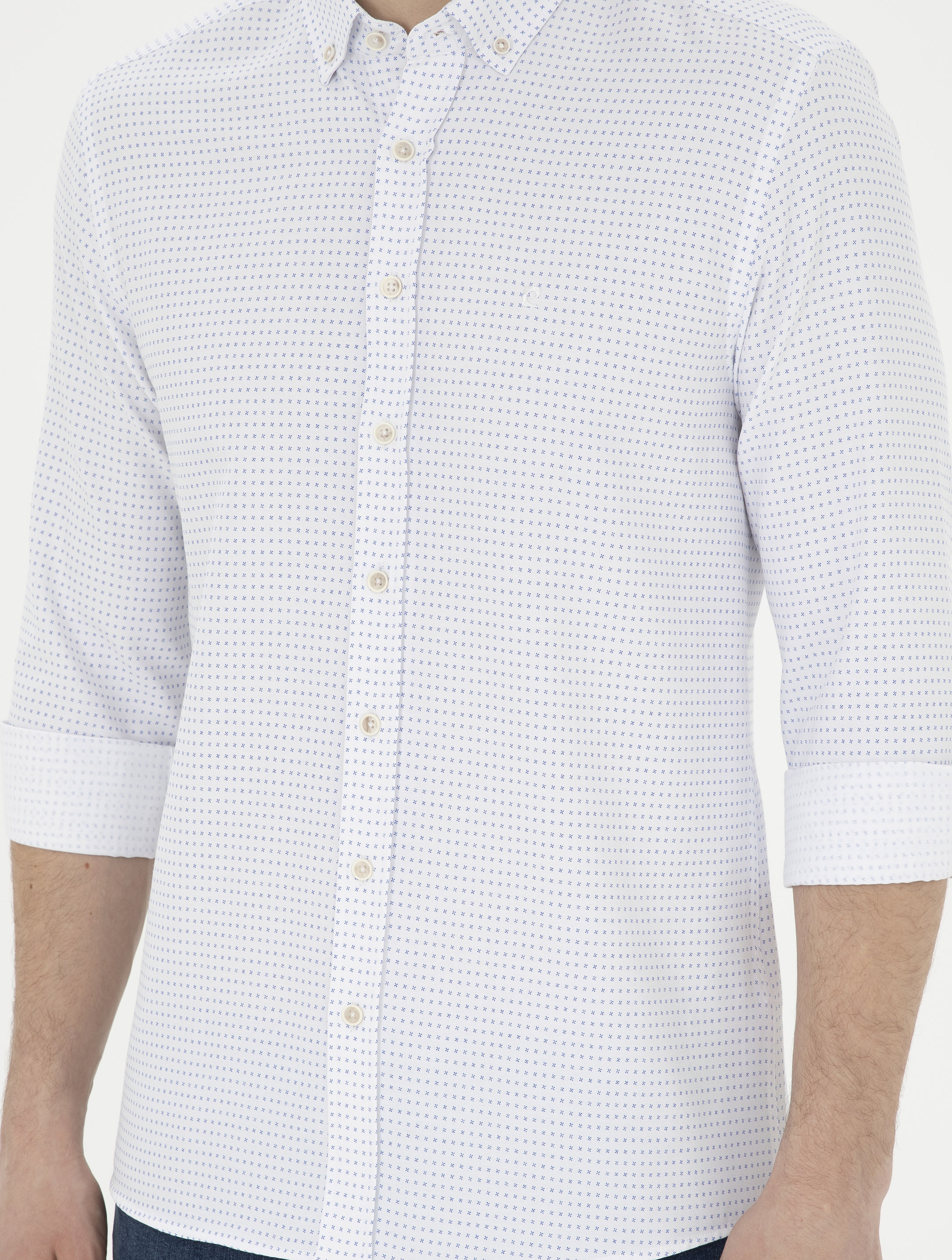 Saks Slim Fit Uzun Kollu Gömlek - Image 6