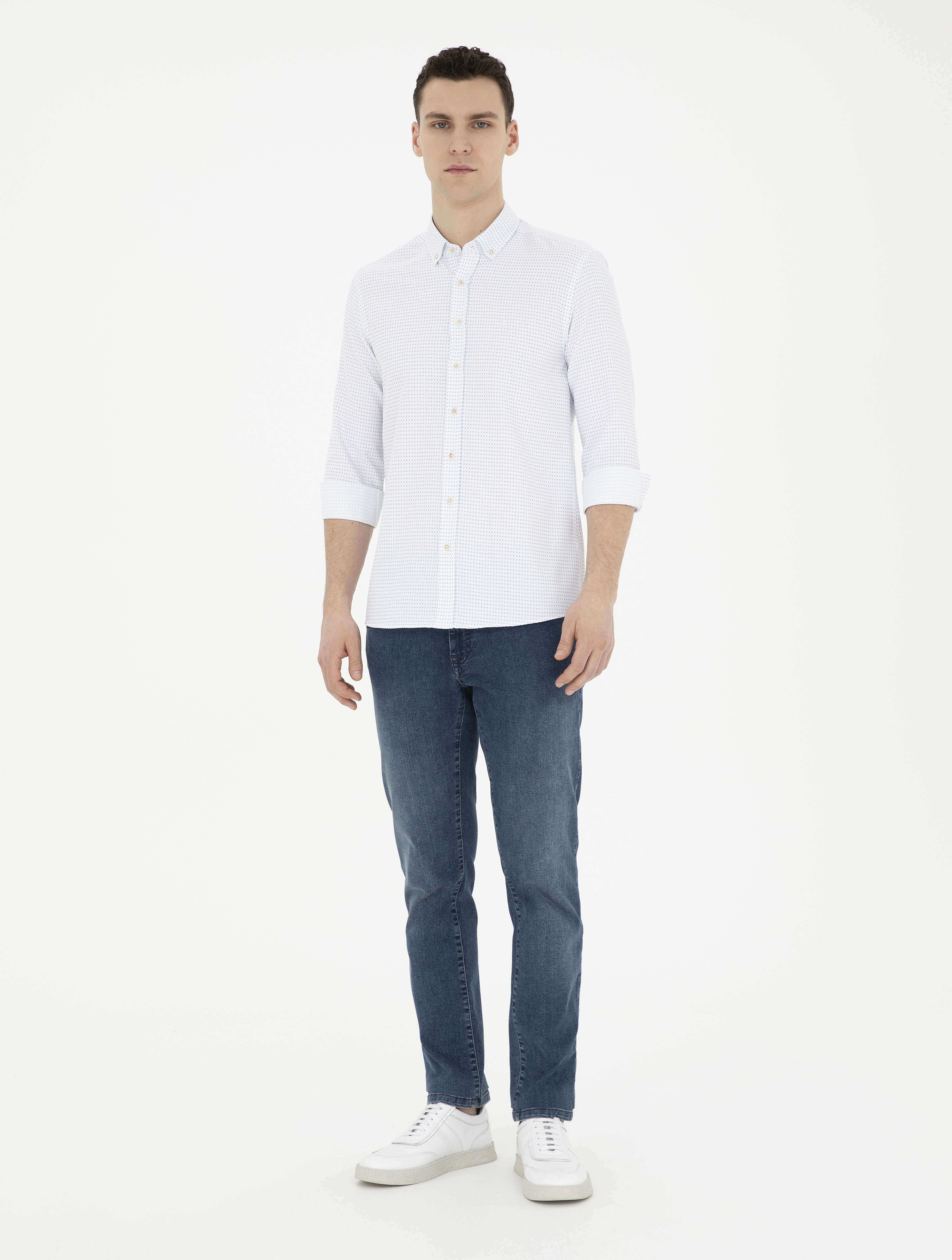 Saks Slim Fit Uzun Kollu Gömlek - Image 4