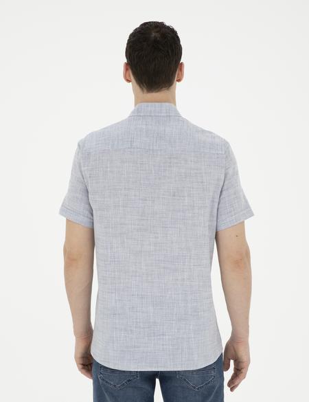 Lacivert Regular Fit Kısa Kollu Gömlek - 50289394016
