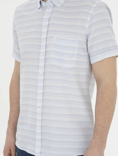 Açık Mavi Regular Fit Kısa Kollu Gömlek
