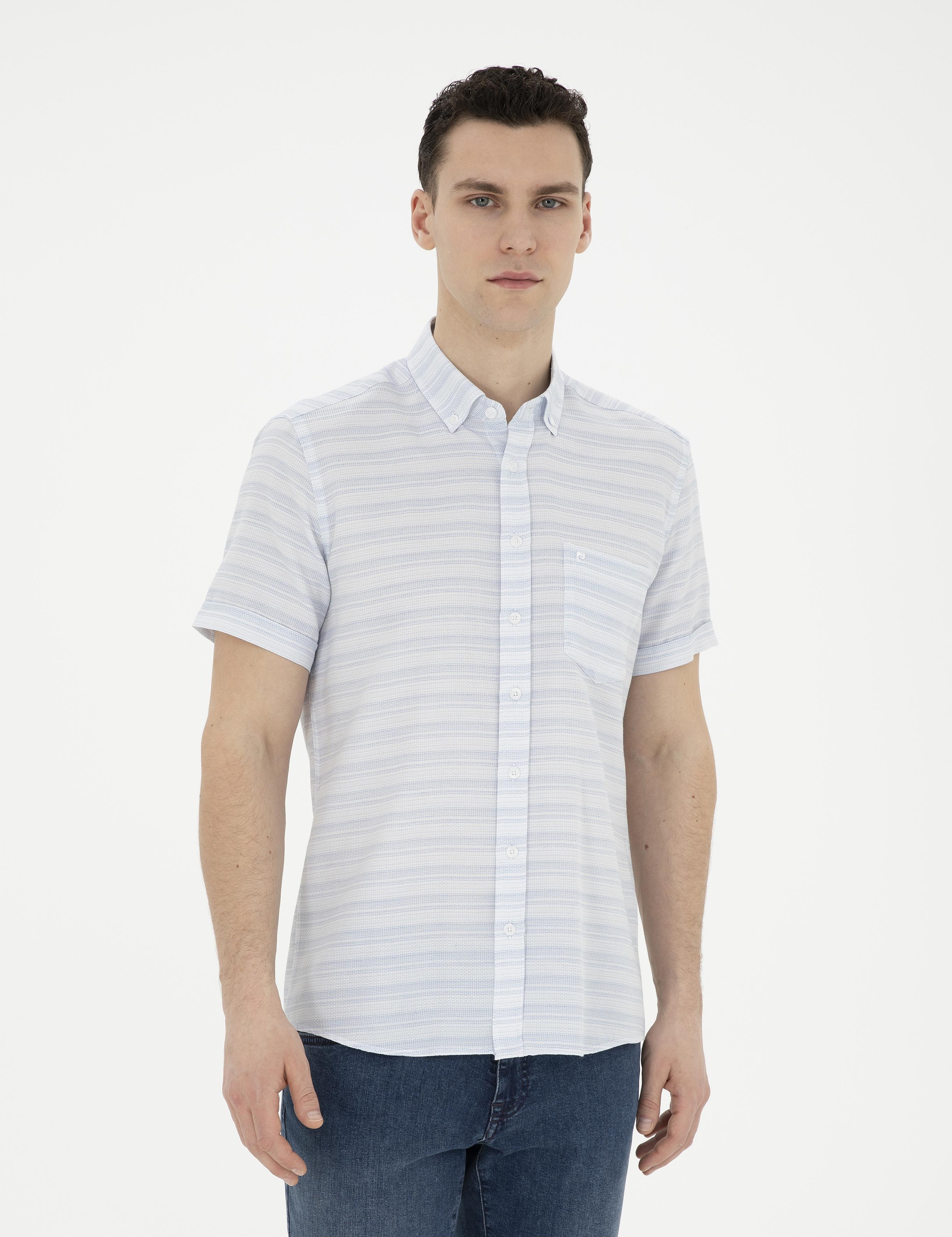Açık Mavi Regular Fit Kısa Kollu Gömlek