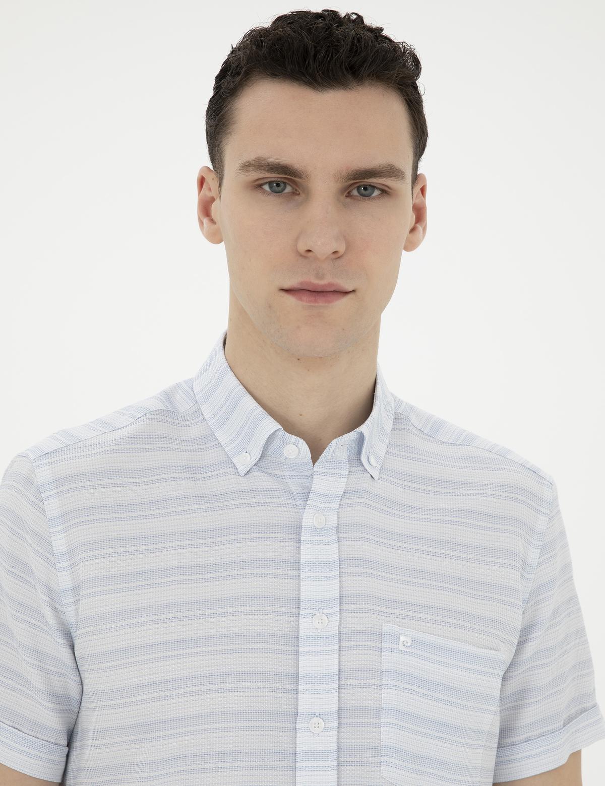 Açık Mavi Regular Fit Kısa Kollu Gömlek - 50289412017