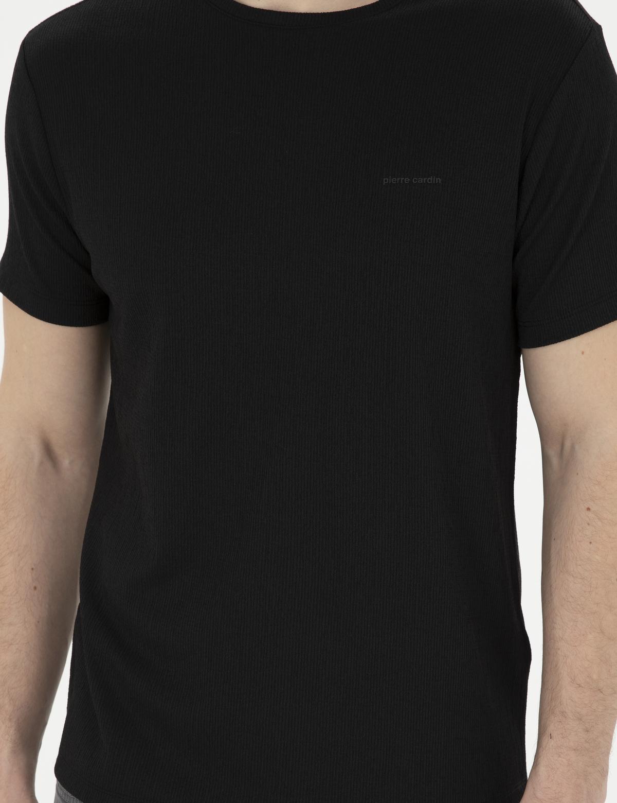 Siyah Slim Fit Tişört - 50288914037