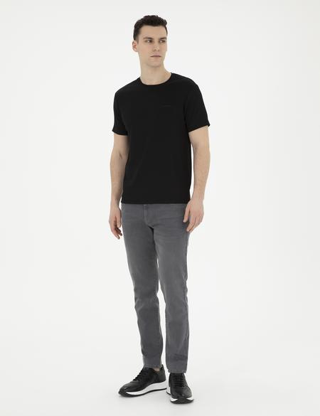 Siyah Slim Fit Tişört - 50288914037