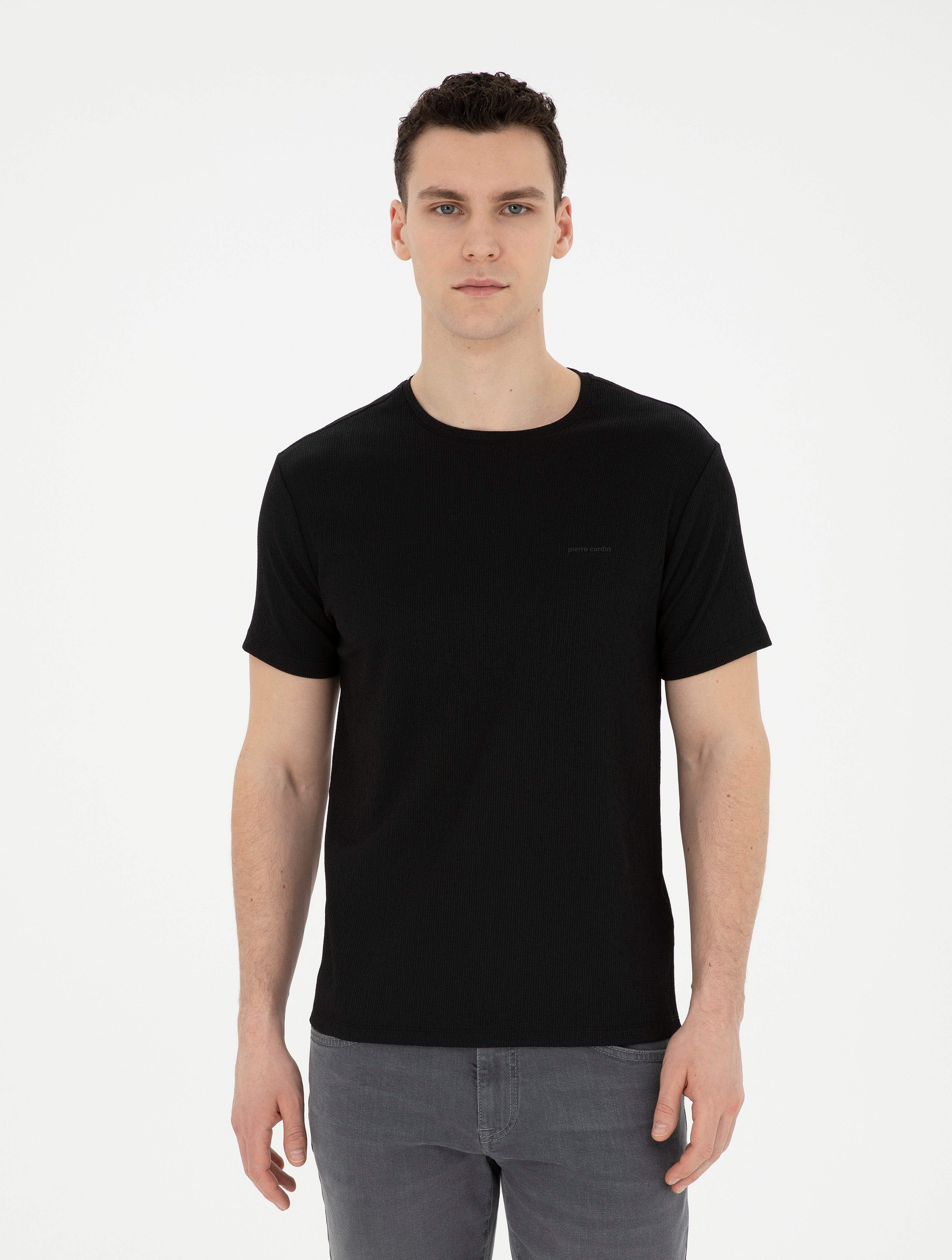 Siyah Slim Fit Tişört - Image 1