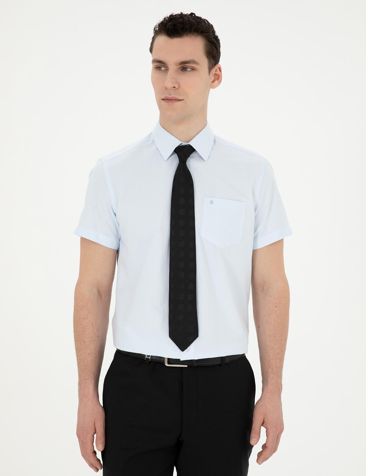 Açık Mavi Regular Fit Uzun Kollu Basic Gömlek