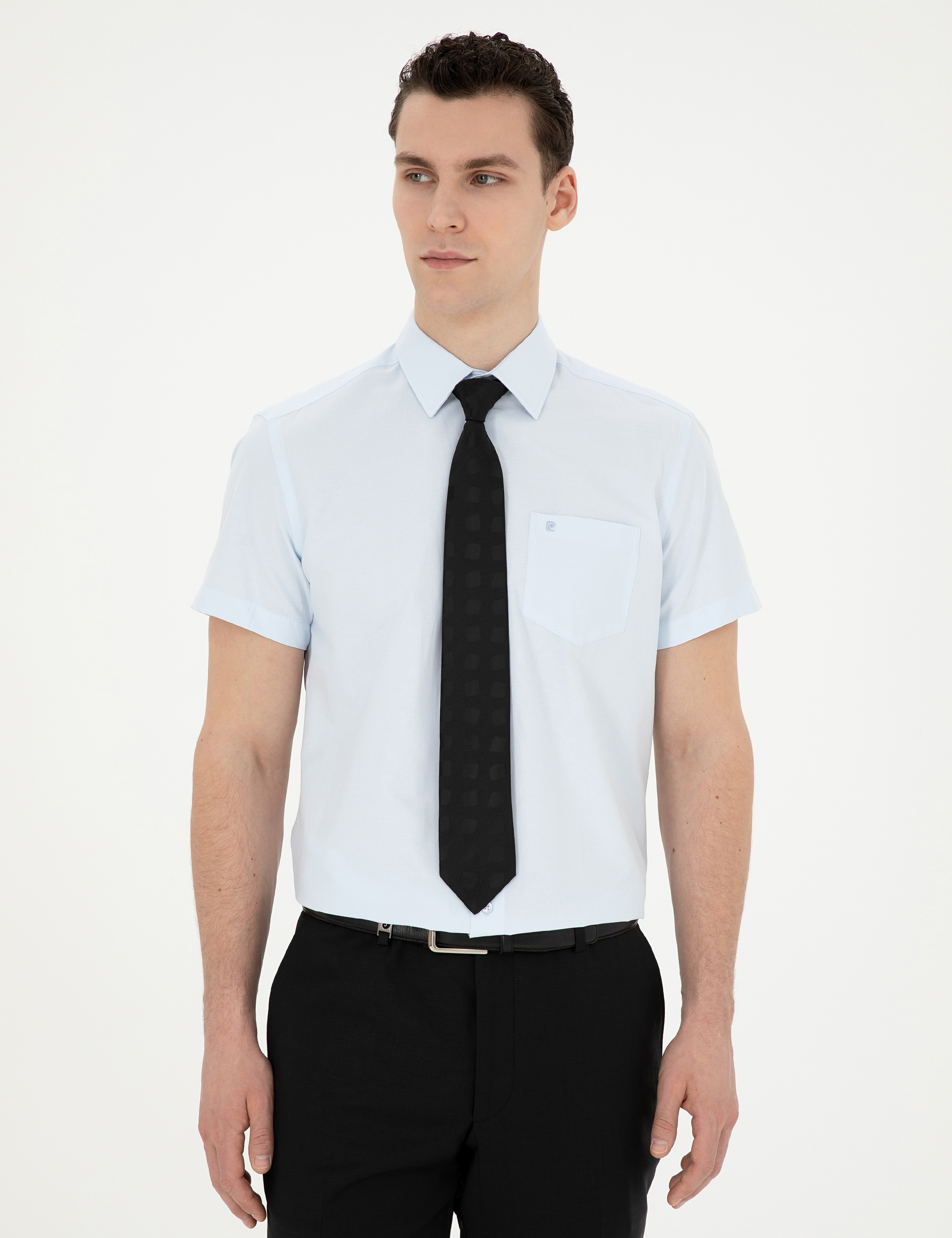 Açık Mavi Regular Fit Uzun Kollu Basic Gömlek - Image 1