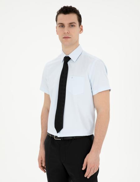 Açık Mavi Regular Fit Uzun Kollu Basic Gömlek - 50268194001