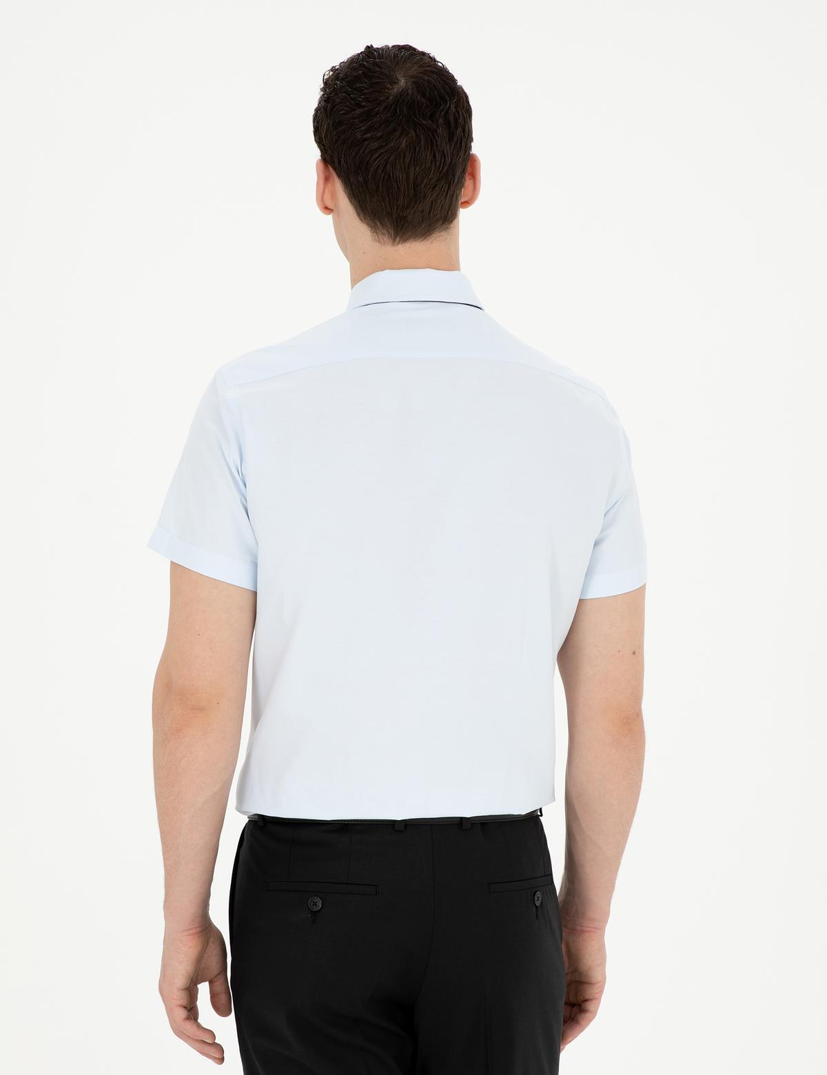 Açık Mavi Regular Fit Uzun Kollu Basic Gömlek - 50268194001