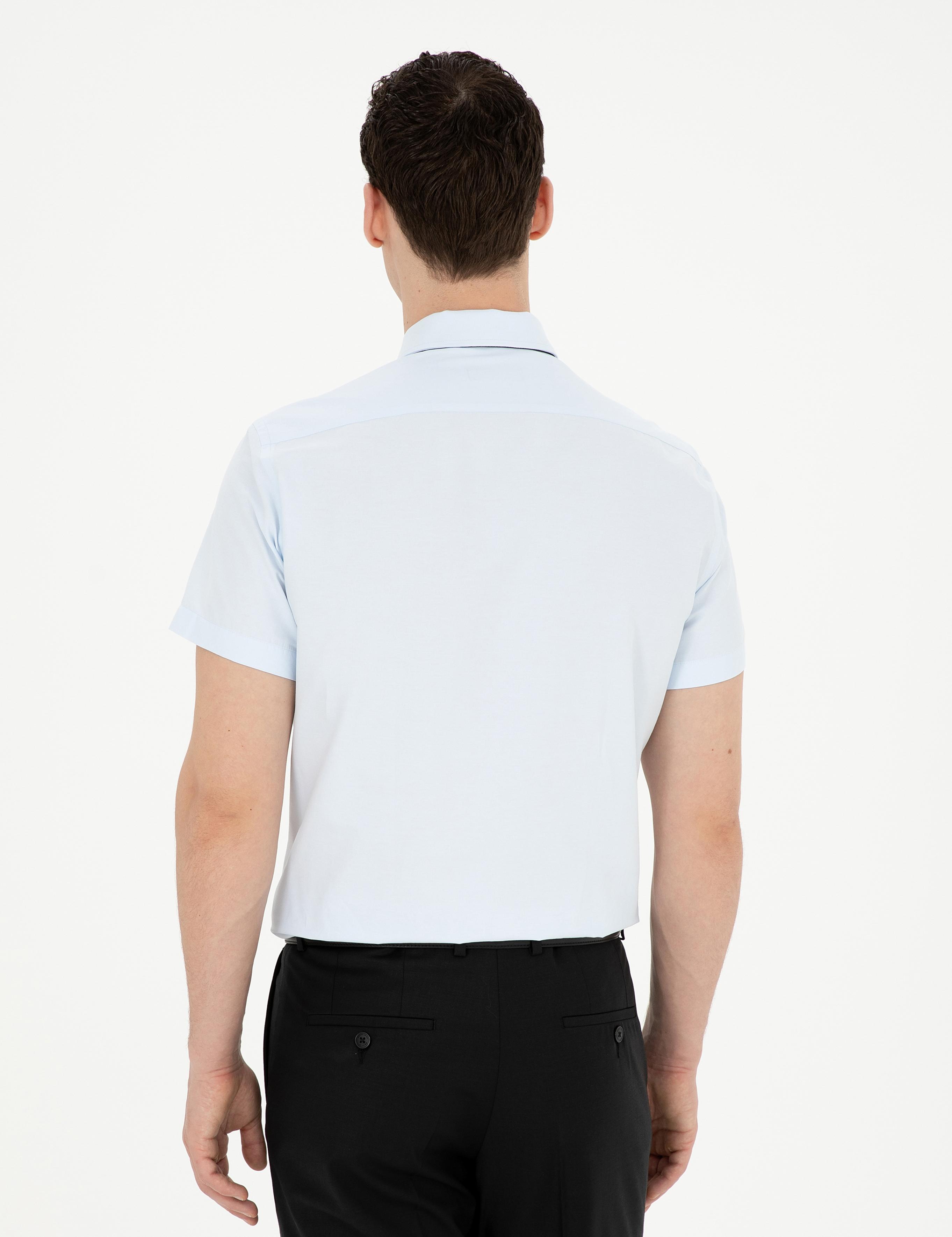 Açık Mavi Regular Fit Uzun Kollu Basic Gömlek