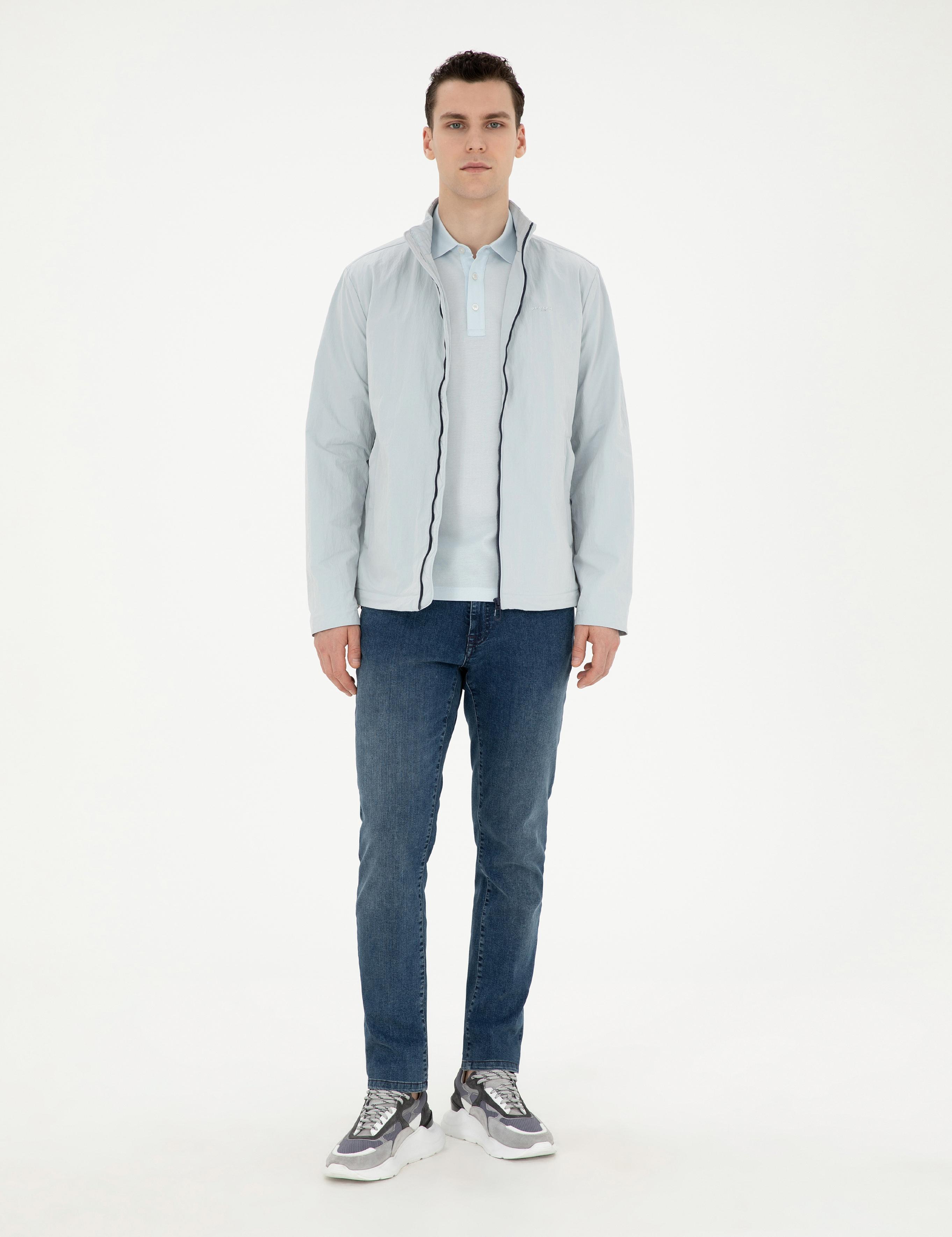 Açık Mavi Baharlık Mevsimlik Mont