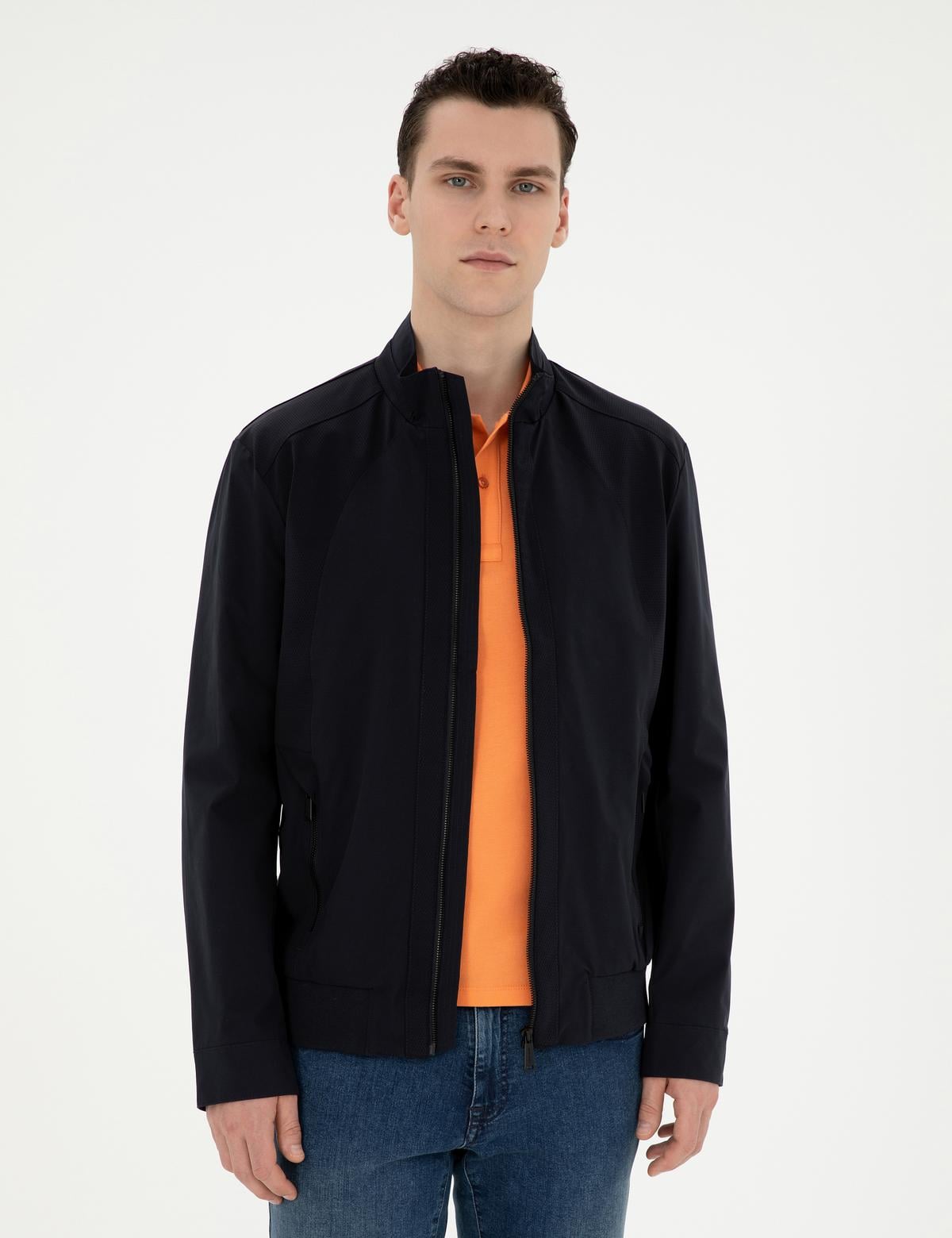 Lacivert Baharlık Mevsimlik Mont