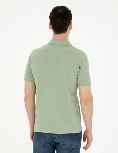 Yeşil Slim Fit Basic Tişört