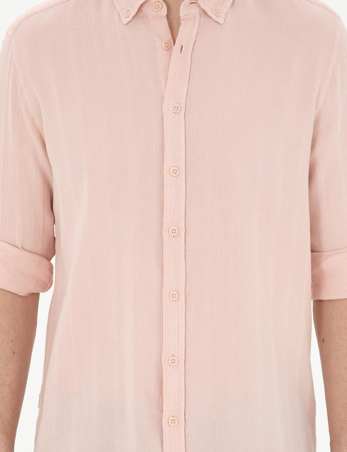 Açık Pembe Regular Fit Uzun Kollu Gömlek - 50284407020