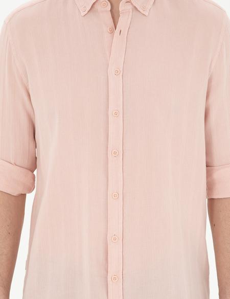 Açık Pembe Regular Fit Uzun Kollu Gömlek - 50284407020