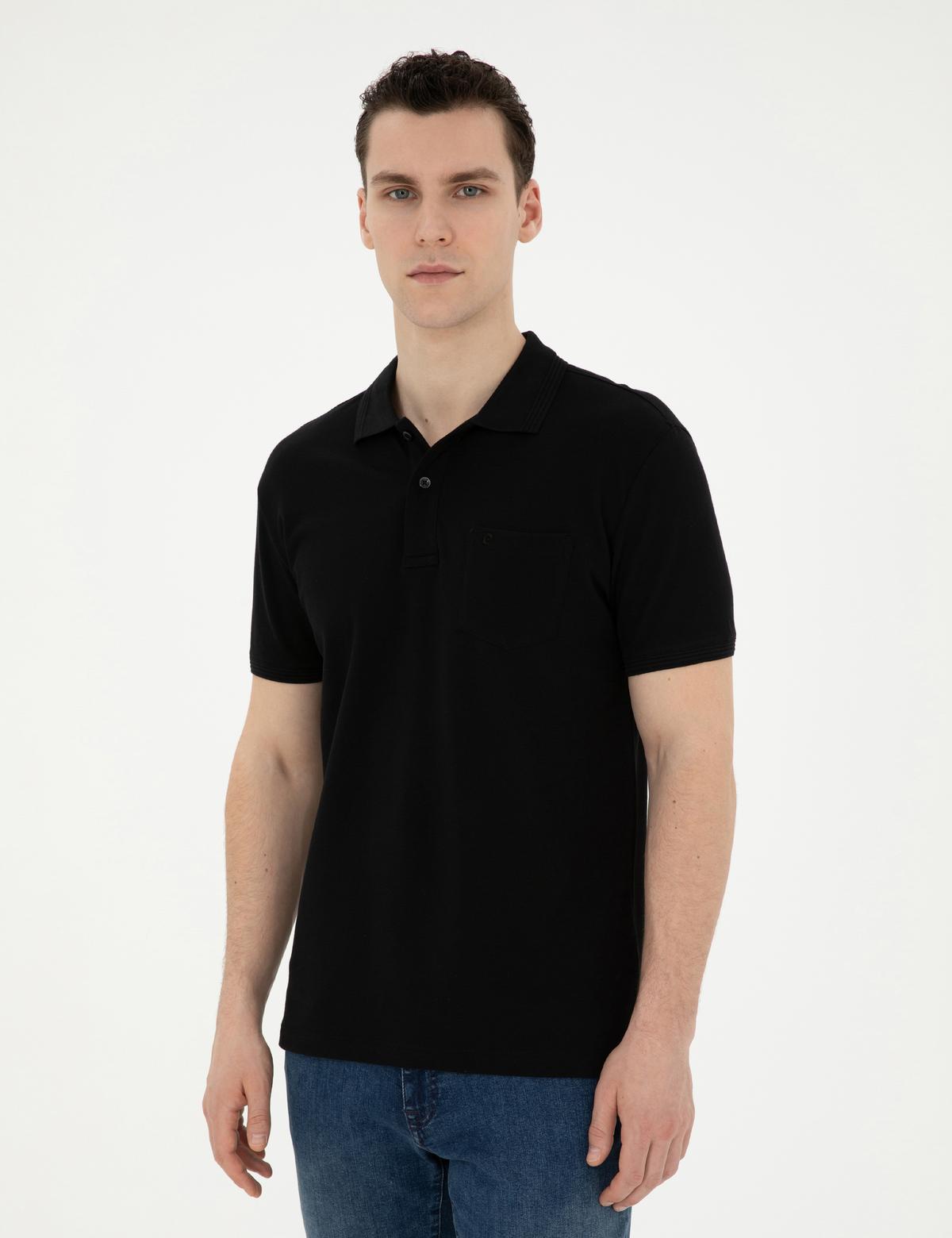 Siyah Regular Fit Basic Tişört - 50280753013