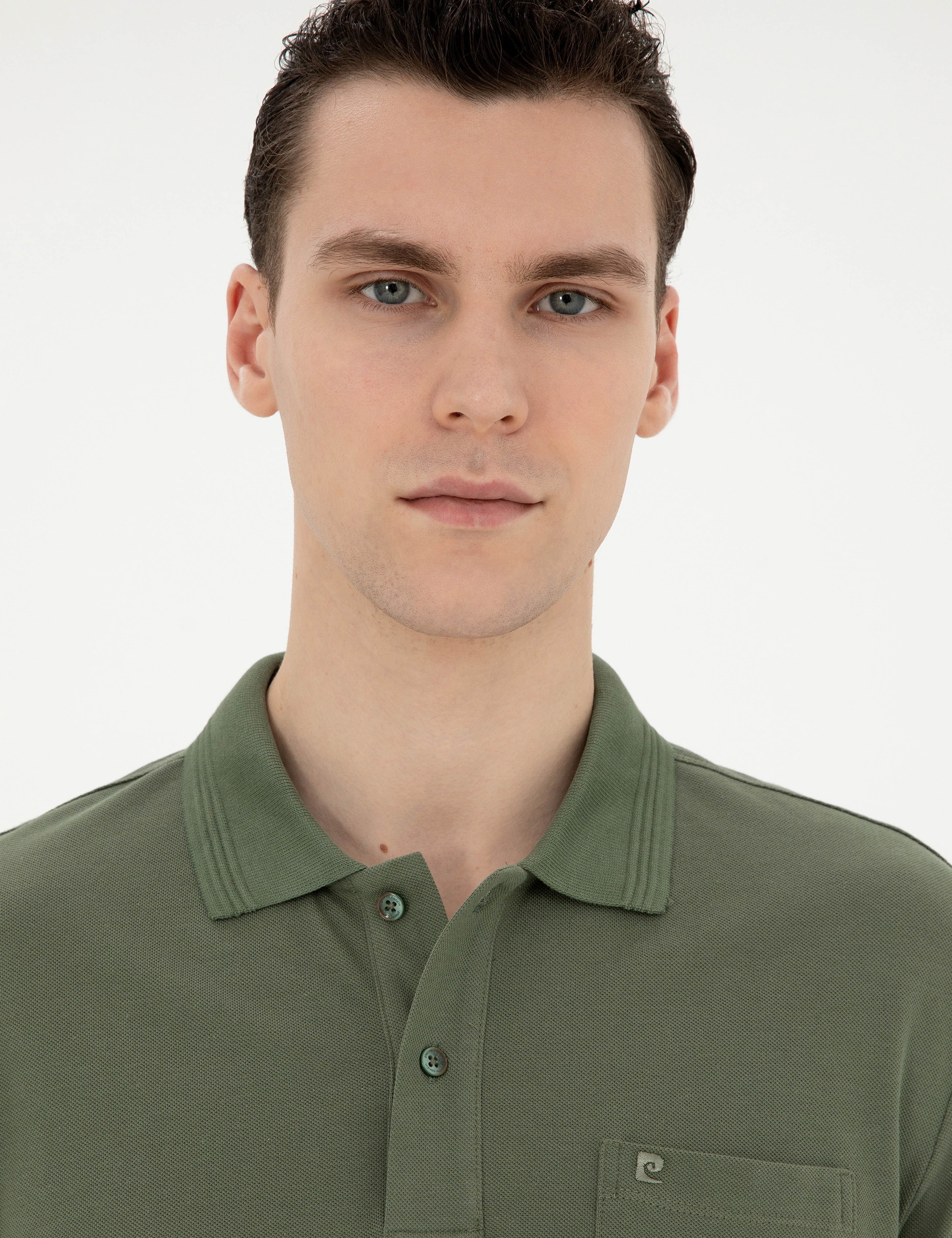 Haki Regular Fit Basic Tişört - Image 2