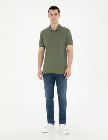 Haki Regular Fit Basic Tişört