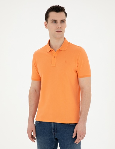 Somon Slim Fit %100 Pamuk Basic Düğmeli Polo Yaka Basic Tişört