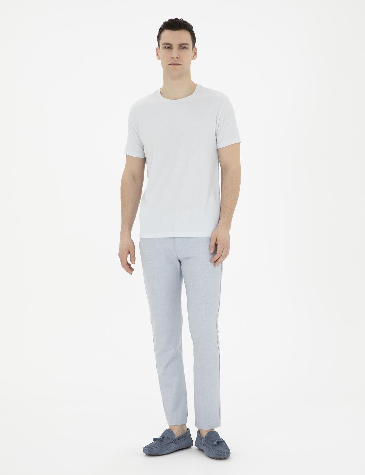 Açık Mavi Slim Fit Tişört - 50288914062