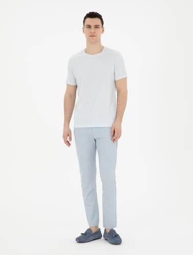 Açık Mavi Slim Fit Tişört