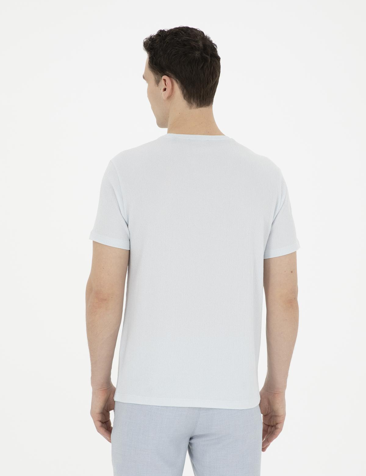 Açık Mavi Slim Fit Tişört - 50288914062