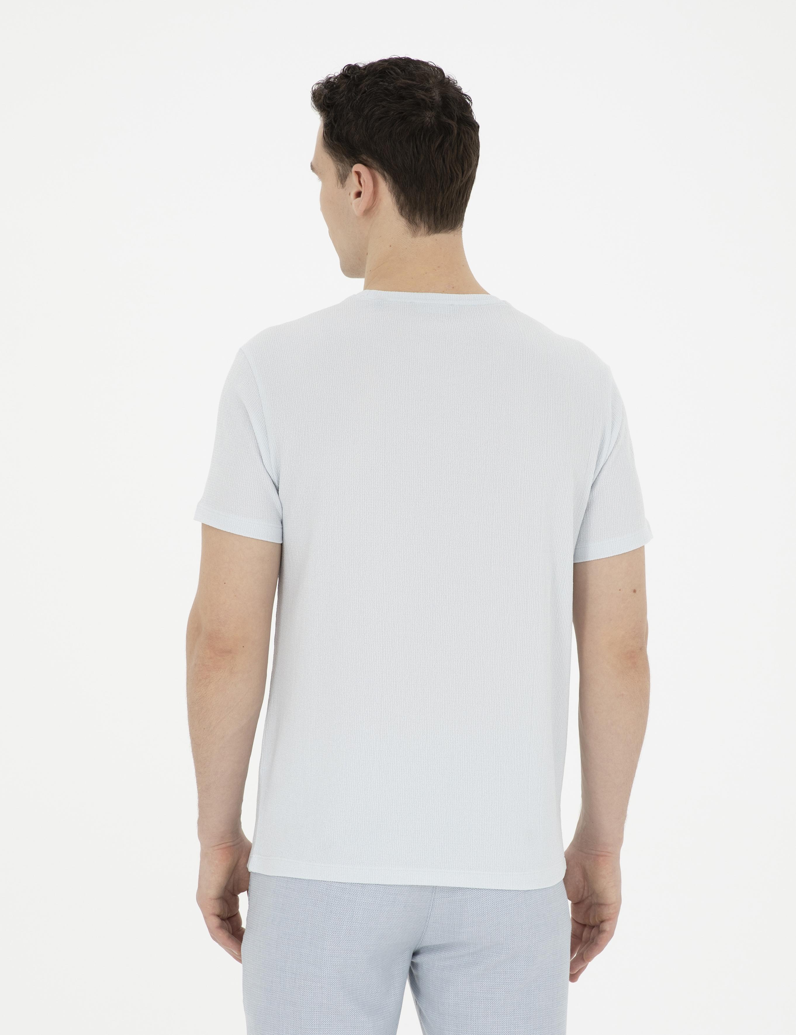 Açık Mavi Slim Fit Tişört