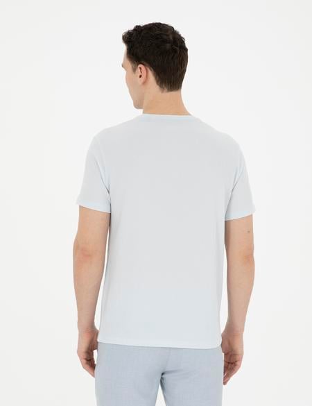 Açık Mavi Slim Fit Tişört - 50288914062